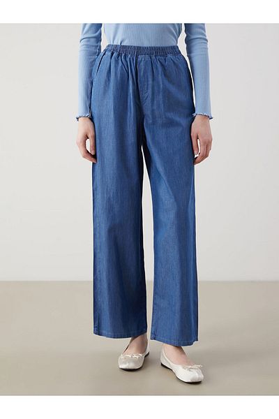 LC Waikiki Pantaloni de damă Wideleg cu talie elastică