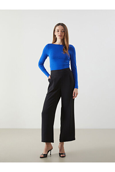 LC Waikiki بنطال نسائي واسع الساق بخصر مطاطي