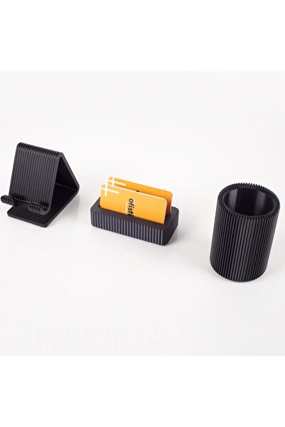 Ofistike Magic Pen Holder 3-Piece Desk Set with Card Holder and Phone Holder Gift Office Decorative Desktop Organizer