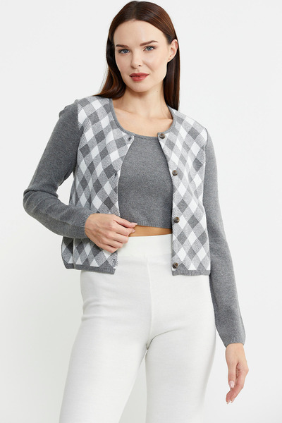 Sementa Темно-сірий комплект кардиганів з кроп-топом