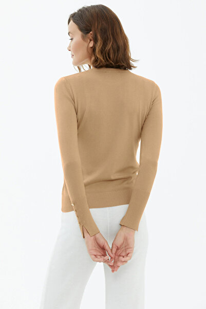 Sementa Πλεκτό πουλόβερ με κουμπιά με λαιμόκοψη βιζόν