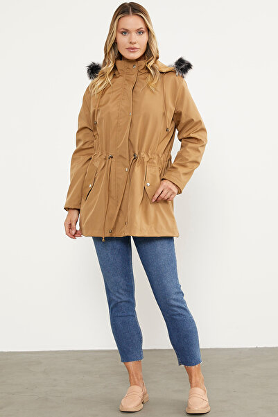 Sementa Штучне хутро з капюшоном і регульованим поясом - норка