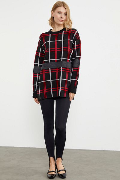 Sementa Pulover din tricotaje jacquard cu ac complet - negru