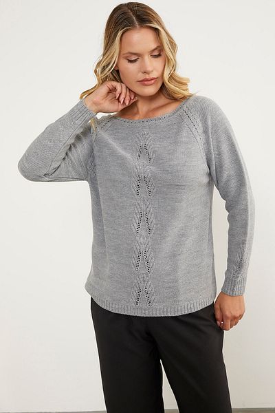 Sementa Boat Neck Detailed Knitwear Sweater - Gray