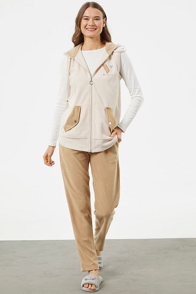 Sementa Γιλέκο Διπλό Χρώμα Fleece Φόρμα - Camel