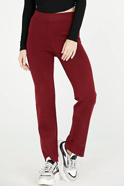 Sementa Women's Knitwear Trousers - Claret Red