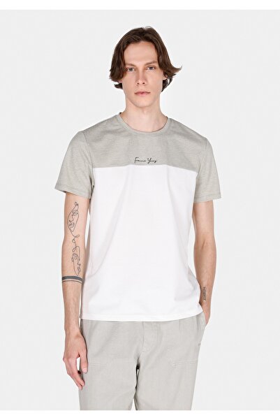 Colin's Regular Fit Round Neck Jacquard Men's Green Short Sleeve T-Shirt