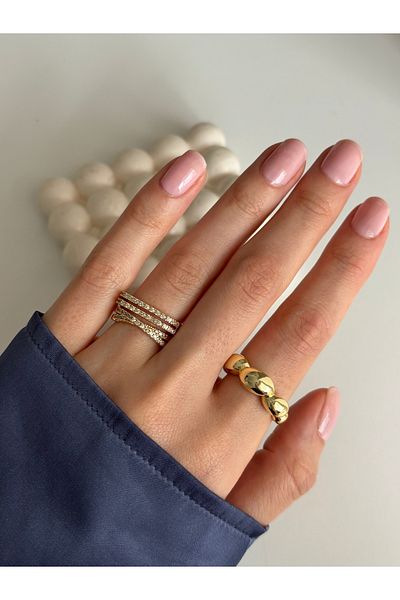 Ressia Four Row Zircon Stone Ring