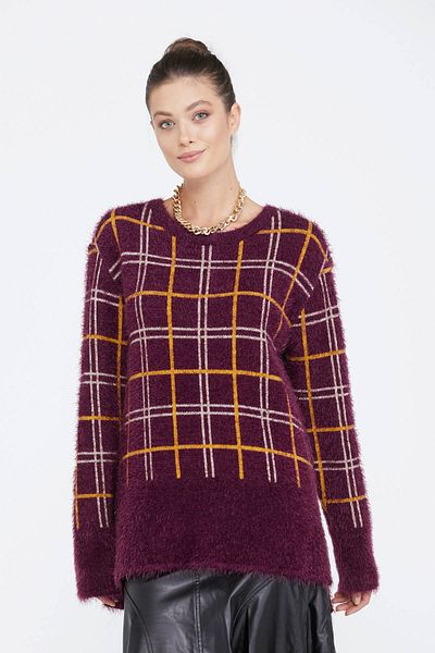 Sementa Pulover cu model de damă - Roșu Claret