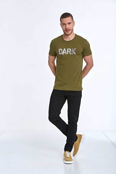 Voltaj Чоловічий футболка - Hudson з вишивкою, хакі