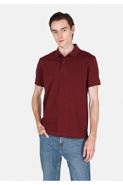 Colin's Regular Fit Polo Neck Plain Men's Purple Short Sleeve T-Shirt