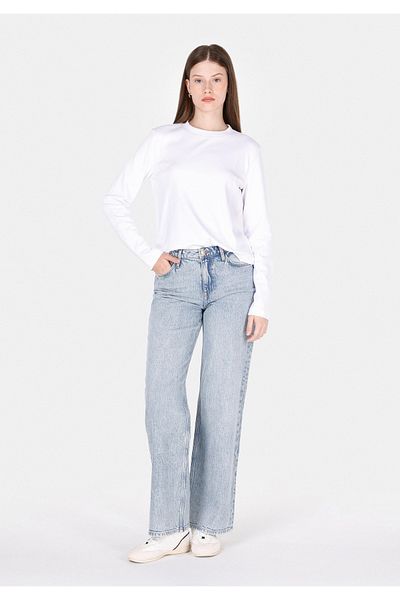 Colin's 970 Berry Regular Fit Pantaloni de damă cu talie înaltă cu picioare largi, albaștri