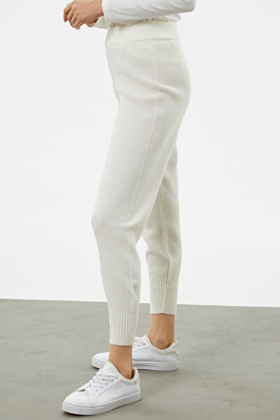 Sementa Jogger Comfortable Fit Knitwear Trousers - Bone