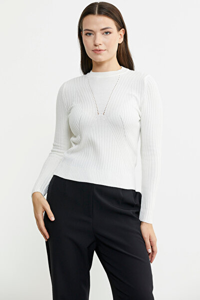 Sementa Crew Neck Derby Knitwear Sweater - Bone