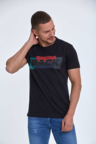 Voltaj Ανδρικό μπλουζάκι με στάμπα με λαιμόκοψη