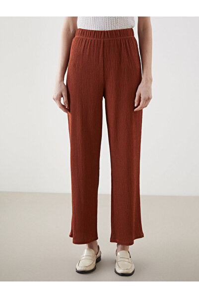 LC Waikiki Elastic Waist Textured Women's Trousers