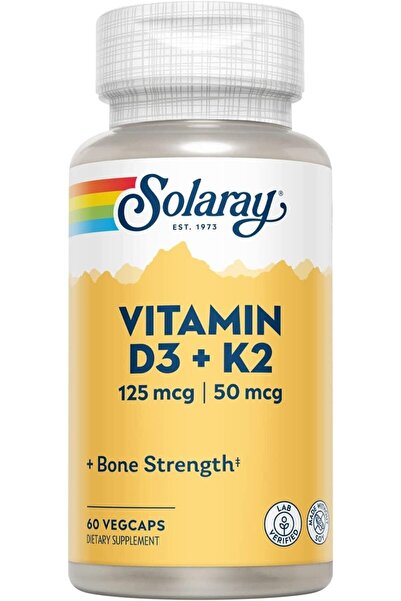 Solaray Vitamin D3 + K2 Vitamini Premium Complex Fosfor Kalsiyum Phosphorus C...