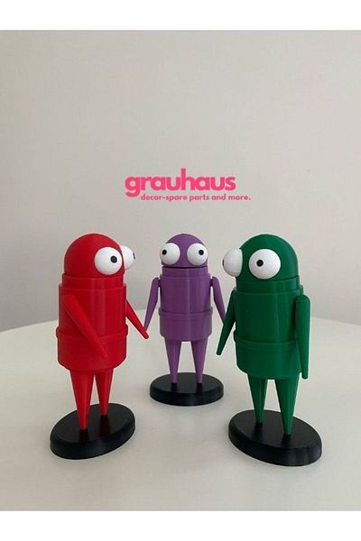 GRAUHAUS مجموعة مجسمات روبوت مكونة من 3 قطع - R.e.p.o. لعبة أسطورة شخصية روبوت ديكور