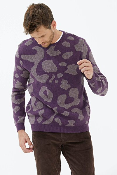 Sementa Πλεκτό πουλόβερ με λαιμόκοψη - Μωβ