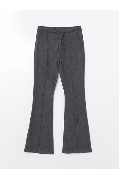 LC Waikiki Lcw Vision Anthracite Women's Knitwear Pants with Elastic Waist