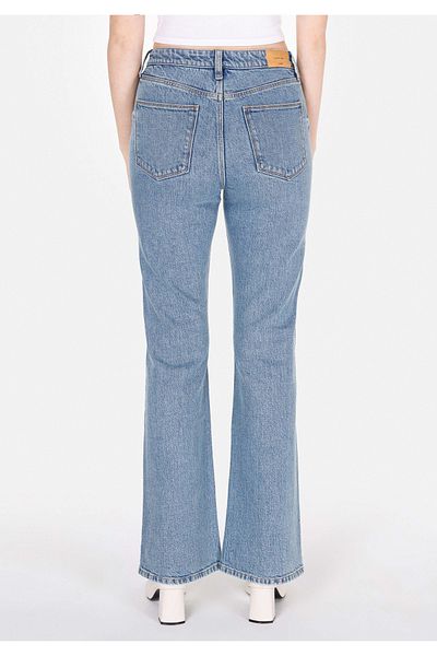 Colin's 791 Pantaloni de jeans verzi pentru femei, cu talie medie, cu picioare late, Monica