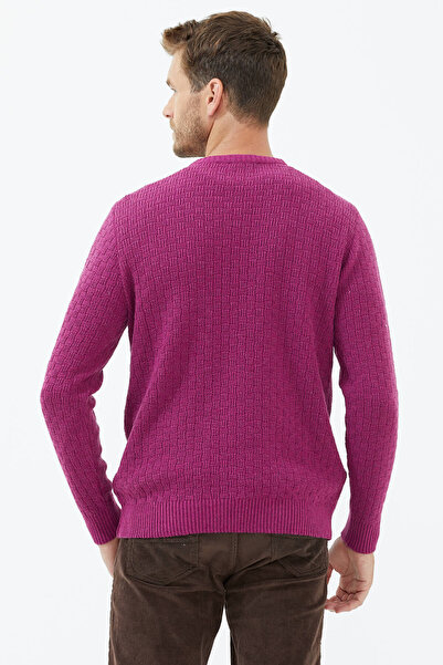 Sementa Sıfır Yaka Triko Kazak Gül