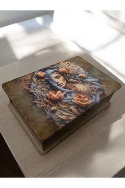 herbantine Decorative Vintage Wooden Jewelry Jewelry Box
