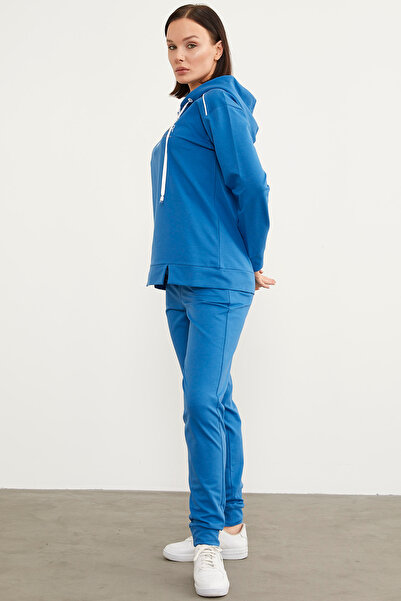 Sementa Jogger Oversize Kapüşonlu Eşofman Takım - Mavi