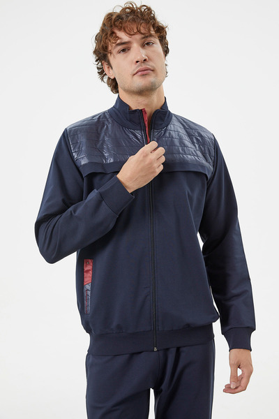 Sementa Комбінований спортивний костюм з капітоном і блискавкою - темно-синій