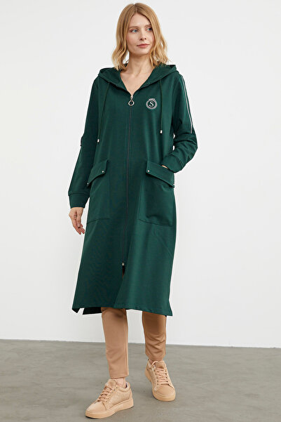 Sementa Full Zippered Cap with Pocket Detail - Green