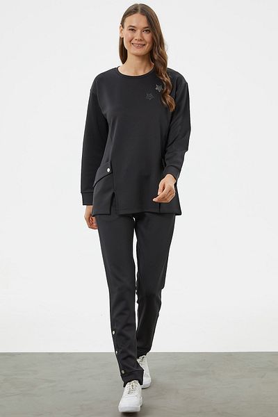 Sementa Φόρμα Oversize με Λεπτομέρεια Τσέπης Τσάντας - Μαύρο