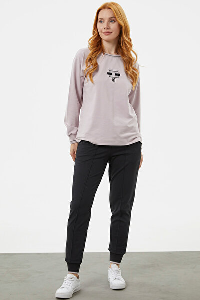 Sementa Κέντημα Λεπτομερής Oversize Φόρμα - Λιλά