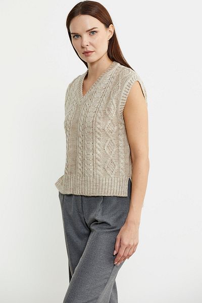 Sementa Beige Hair Braided Knitwear and Sweater Bundle