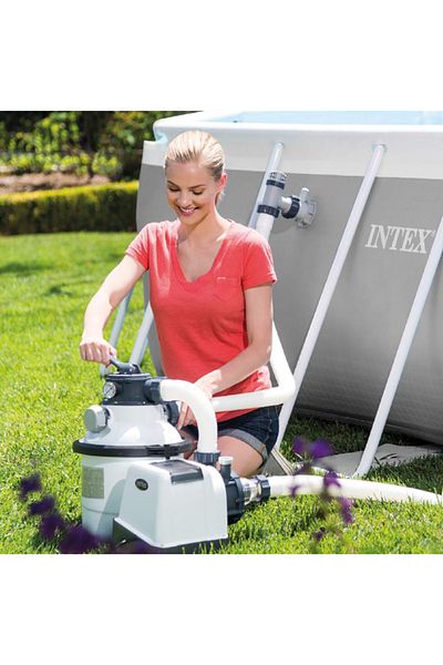 Intex 220-240V 1500GPH Krystal Clear Sand Filter Pump for Above-Ground Pools