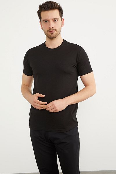 Sementa Μπλουζάκι Crew Neck Basic - Μαύρο