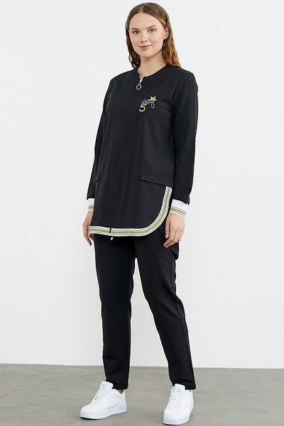 Sementa Σετ φόρμας Neon Combination Comfortable Fit Tunic - Μαύρο