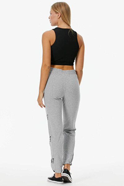 Sementa Butterfly Printed Adjustable Leg Sweatpants - Gray