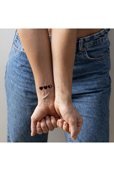 ONE SPRAY TATTOO Minimal Japon Kalp Dövme Şablonu (SPREYSİZ)