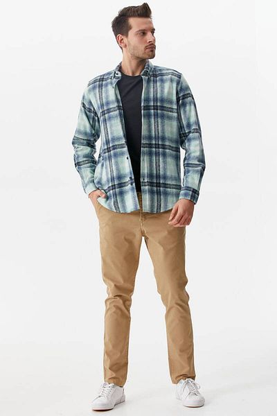 Sementa Cămașă Lumberjack pentru bărbați - Albastru