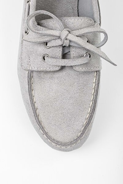 Shoeberry Women's Tinkera Gray Suede Ballerinas