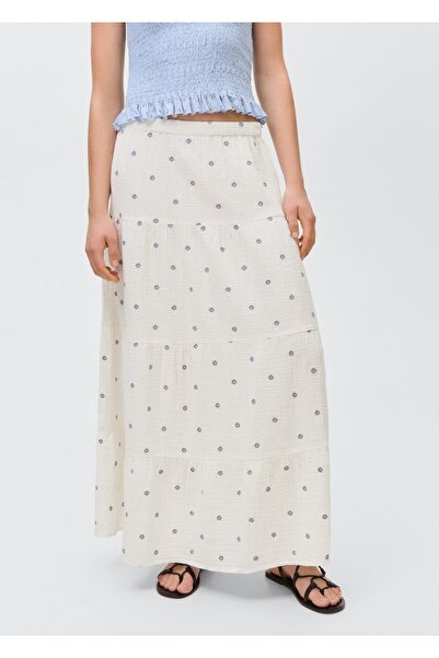 Mango Teen Fusta brodata in linie A