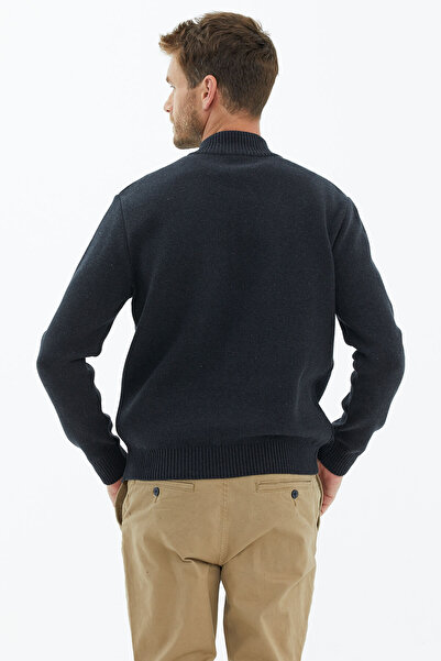 Sementa Πλεκτή Ζακέτα με Κουμπιά Κολάρα - Anthracite