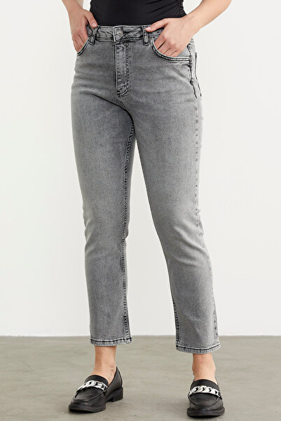 Sementa Straight Comfort Fit Jean Trousers - Light Gray