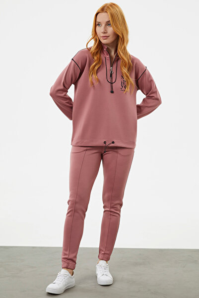 Sementa Σετ αθλητικής φόρμας με γιακά Άνετη εφαρμογή - Τριαντάφυλλο