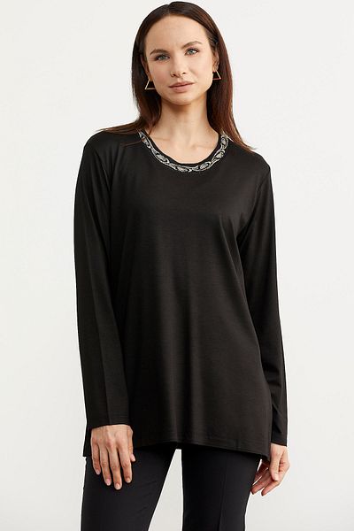 Sementa Tricou cu mânecă lungă marime mare - negru