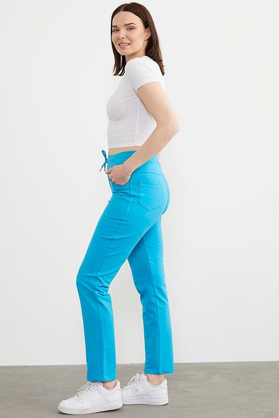 Sementa Pantaloni de sport cu picior drept și buzunare - Turcoaz