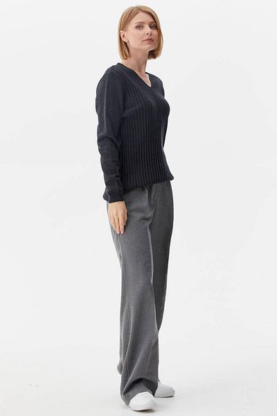 Sementa V-Neck Derby Knitwear Sweater - Anthracite