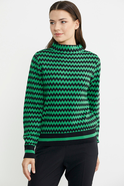 Sementa Black Knitwear Sweater - Double Color Houndstooth Pattern