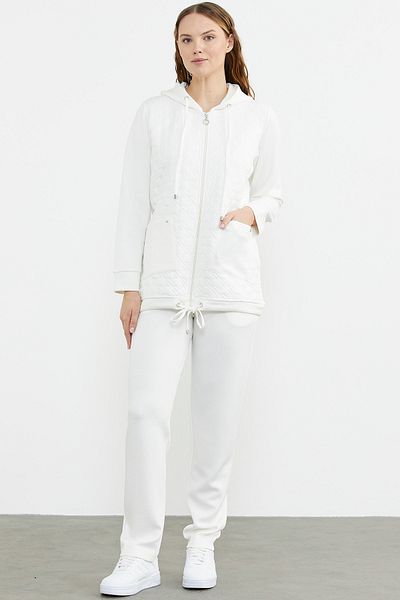 Sementa Quilted Scuba Tracksuit Set - Ecru