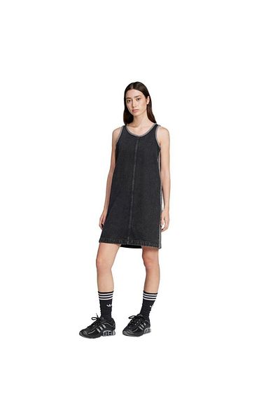 adidas Rochie neagră de damă Denim 3s Dress Jd3108